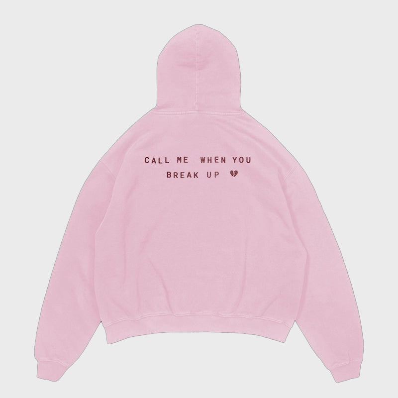 Call Me When You Break Up Hoodie Hoodie unisex detail view 2 | Dash Racegear — Comfy Call Me When You Break Up Hoodie – Perfect Layering Piece
