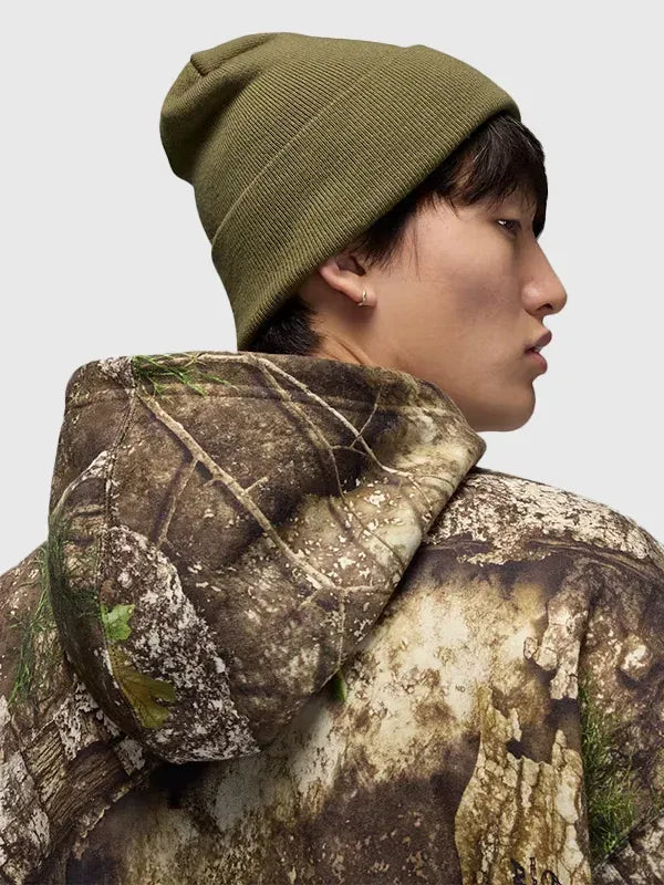 Nike Camo Hoodie Hoodie unisex detail view 4 | Dash Racegear — Unisex Nike camo hoodie fleece, relaxed fit pullover for modern sporty fashion looks.