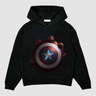 Captain America Brave New World 2025 Hoodie Hoodie unisex front product view | Dash Racegear — Brave New World 2025 hoodie styled with Marvel flair