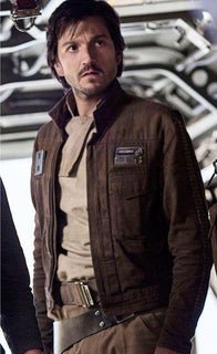 Rogue One A Star Wars Story Cassian Andor Jacket Jacket unisex detail view 2 | Dash Racegear — Diego Luna Brown Jacket