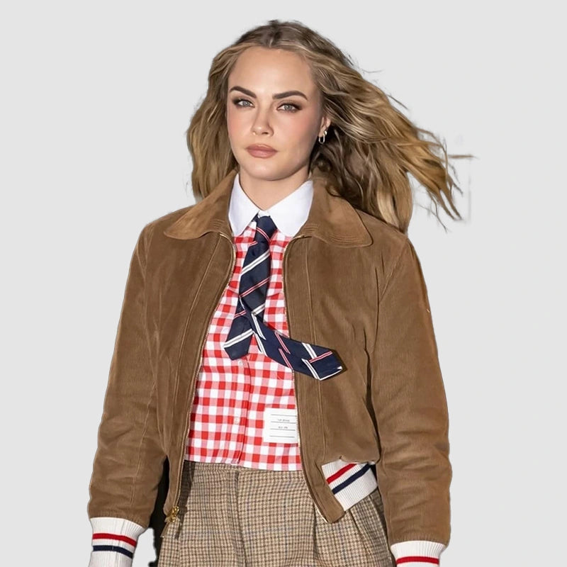 Thom Browne Show Cara Delevingne Brown Corduroy Jacket Jacket unisex detail view 4 | Dash Racegear — Thom Browne Corduroy Jacket – Cara Delevingne’s Chic Brown Statement Piece