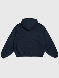 Carhartt Iceman Jacket Jacket unisex detail view 2 | Dash Racegear — A versatile hooded jacket in blue featuring structured fabric and casual oversized-inspired comfort for daily wear.