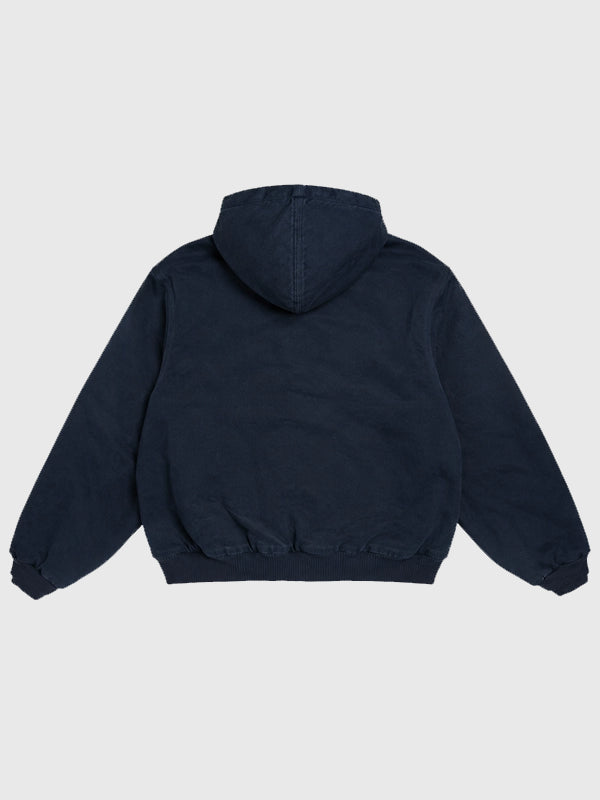 Carhartt Iceman Jacket Jacket unisex detail view 2 | Dash Racegear — A versatile hooded jacket in blue featuring structured fabric and casual oversized-inspired comfort for daily wear.