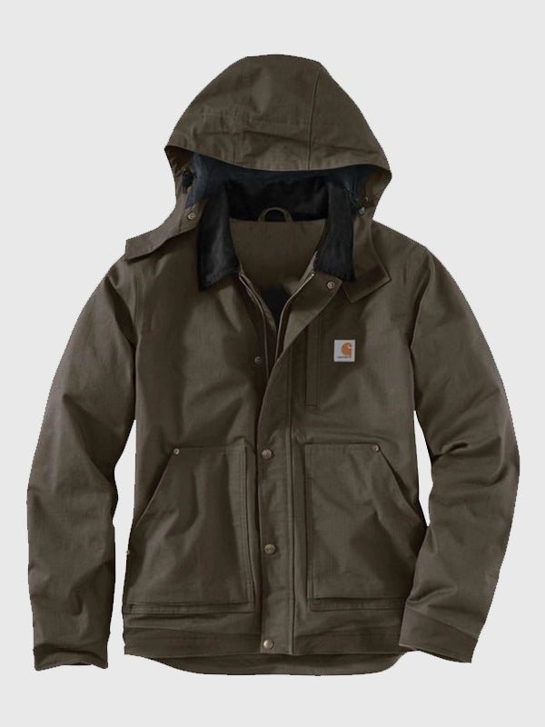 Carhartt Full Swing Steel Jacket Jacket unisex detail view 4 | Dash Racegear — Olive green Carhartt Full Swing Steel Men’s Hooded Jacket, engineered for flexibility, warmth, and harsh conditions.