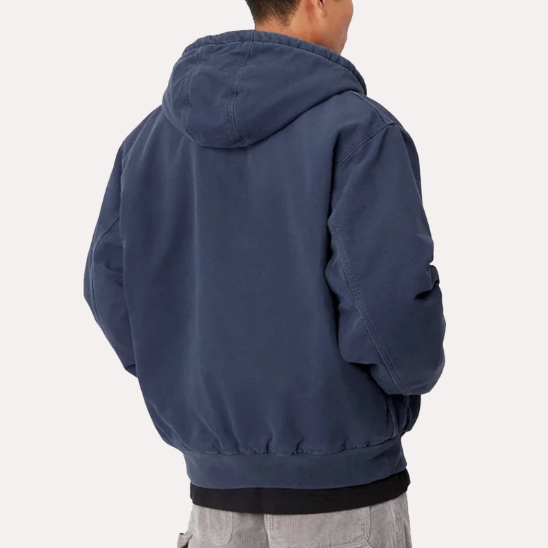 Carhartt Navy Blue Hooded Jacket Jacket unisex detail view 2 | Dash Racegear — Blue Carhartt zip up jacket