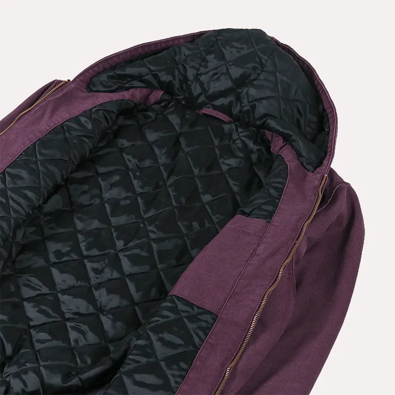 Mens Purple Carhartt Hooded Jacket Jacket unisex detail view 5 | Dash Racegear — Purple Carhartt Jacket with Black Inner