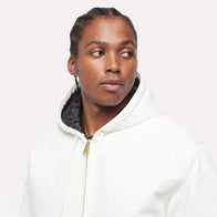 Mens White Zipper Carhartt Hooded Jacket Jacket unisex detail view 2 | Dash Racegear — White Carhartt hooded jacket