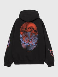 Carhartt WIP Audio Archives WIP Hoodie Hoodie unisex front product view | Dash Racegear — Carhartt WIP Audio Archives black fleece hoodie with cozy interior, ideal for cool days and urban outfits.
