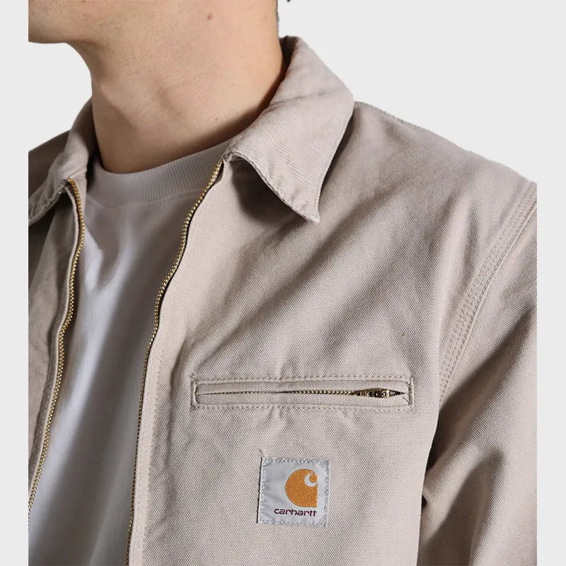 Carhartt Detroit Dusky Beige Jacket Jacket unisex detail view 2 | Dash Racegear — Swerve Strickland AEW N7 Jacket – Standout Wrestling Fashion
