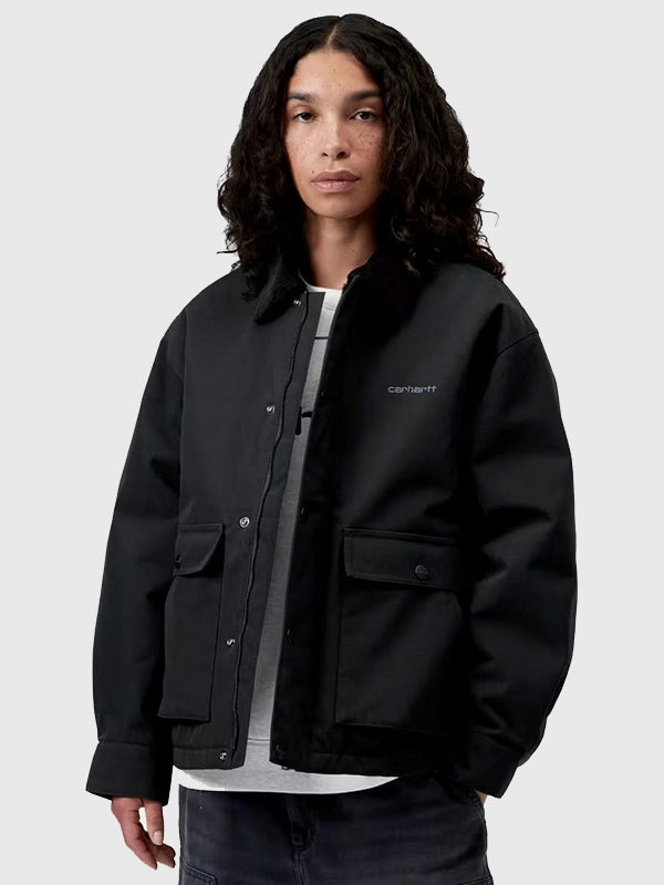 Carhartt WIP Quentin Black Jacket Jacket unisex detail view 2 | Dash Racegear — 2026 Carhartt WIP Quentin jacket showcasing a sleek black finish with premium quality and timeless utility-inspired fashion.