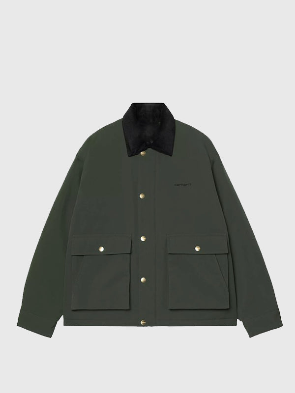 Carhartt WIP Quentin Green Jacket Jacket unisex front product view | Dash Racegear — 2026 Carhartt WIP Quentin jacket showcasing a rich green finish with premium quality and timeless utility-inspired fashion.
