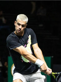 Carlos Alcaraz Rolex Paris Masters T-Shirt Shirt unisex front product view | Dash Racegear — Exclusive Carlos Alcaraz T-Shirt – Rolex Paris Masters 2025 Edition
