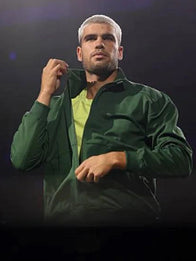 Carlos Alcaraz Rolex Paris Masters Jacket Jacket unisex front product view | Dash Racegear — Exclusive Carlos Alcaraz Rolex Paris Masters Tennis Jacket