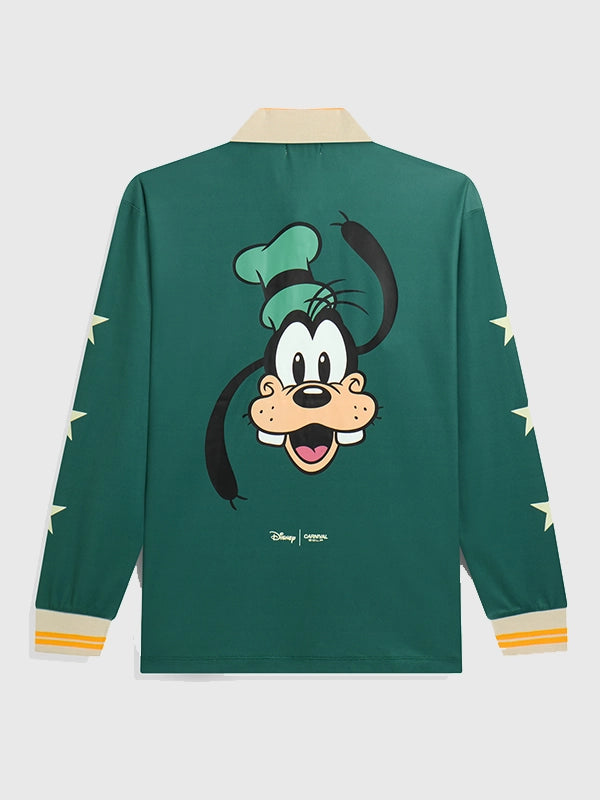 Carnival Golf x Disney Goofy Stars Polo Shirt Shirt unisex detail view 2 | Dash Racegear — Long sleeve Disney Goofy polo crafted by Carnival Golf for breathable comfort and effortless everyday wear.