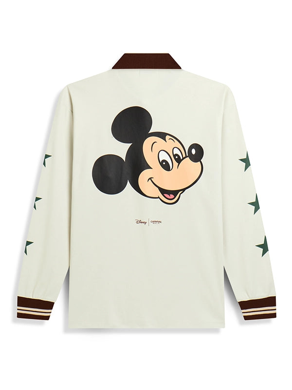 Carnival Golf x Disney Mickey Stars Polo Shirt Shirt unisex detail view 2 | Dash Racegear — Unisex Carnival Golf x Disney Mickey long sleeve polo crafted for breathable comfort and effortless sporty fashion.
