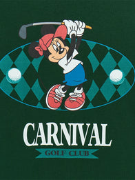 Carnival Golf x Disney Minnie Swing OVS T-Shirt Shirt unisex detail view 2 | Dash Racegear — Disney Minnie Swing OVS 2026 green T-shirt blending Carnival Golf fashion with lightweight all-day comfort.