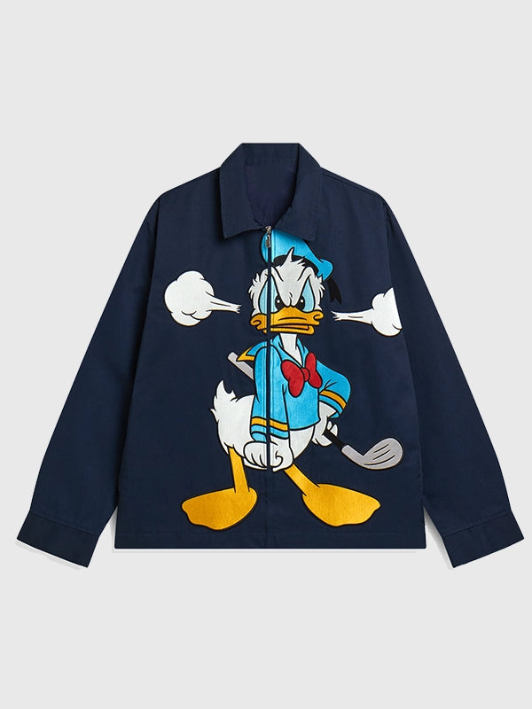 Carnival Golf x Disney Donald Jacket Jacket unisex front product view | Dash Racegear — Unisex Disney Donald Carnival Golf zip-up jacket crafted for lightweight comfort and effortless everyday wear.