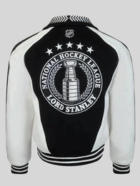 Sebastian Aho NHL Lord Stanley Varsity Jacket Varsity Jacket unisex detail view 5 | Dash Racegear — NHL Stanley Cup Champions varsity jacket blending Sebastian Aho inspiration with premium wool comfort and timeless wearability.