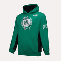 Boston Celtics Mitchell & Ness Kelly Green Hardwood Hoodie Hoodie unisex front product view | Dash Racegear — Kelly Green Celtics Hoodie – Mitchell & Ness Basketball Wear