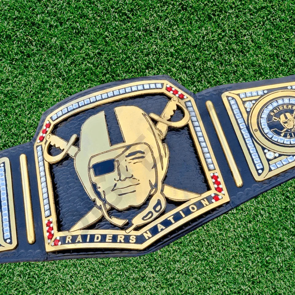 Super Bowl Las Vegas Raiders NFL Championship Title Belt - 4 | Dash Racegear