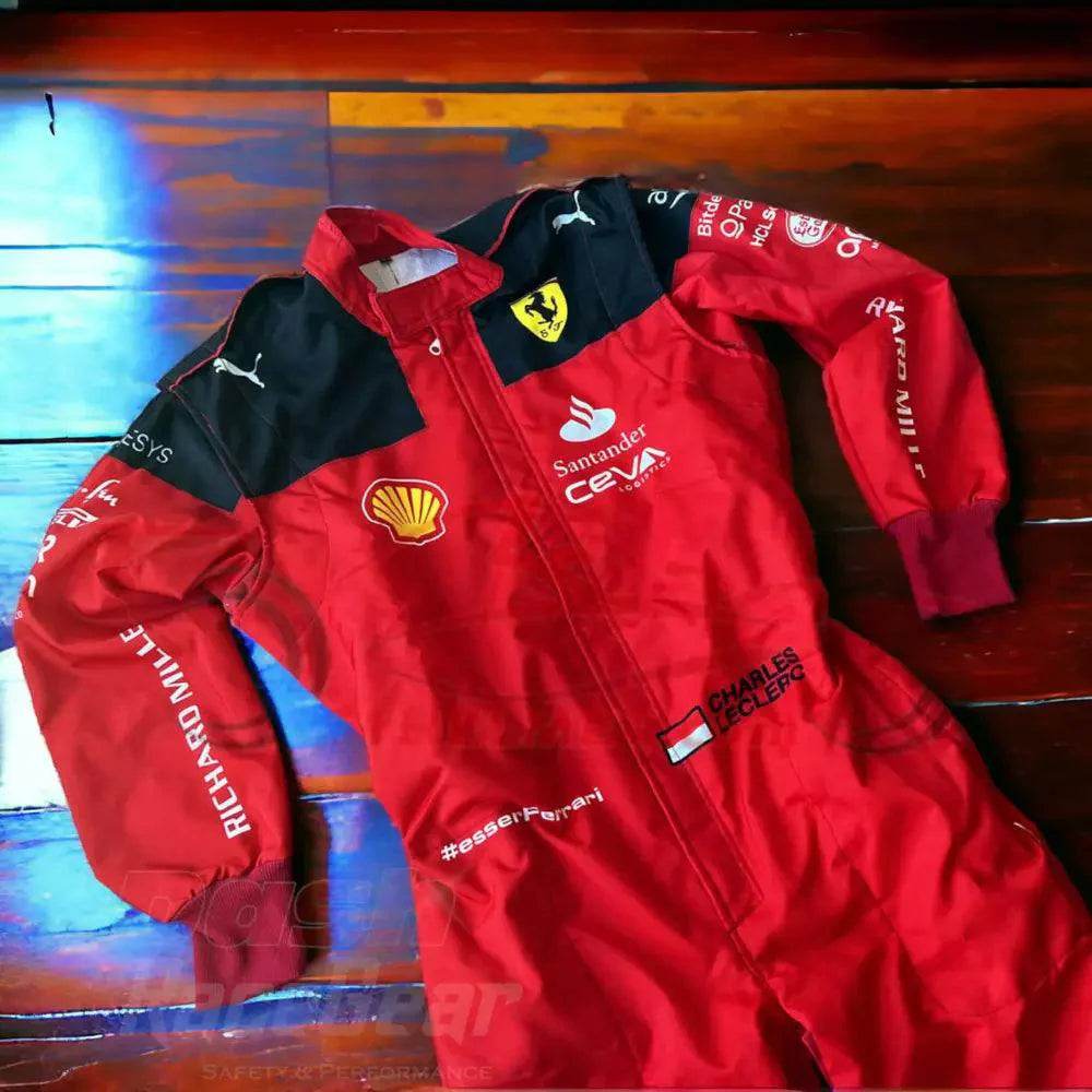 2023 Charles Leclerc Ferrari F1 Embroidered Racing Suit - Dash Racegear Store