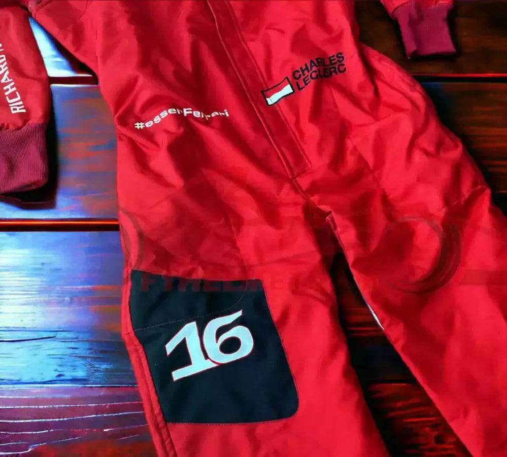 2023 Charles Leclerc Ferrari F1 Embroidered Racing Suit - Dash Racegear Store