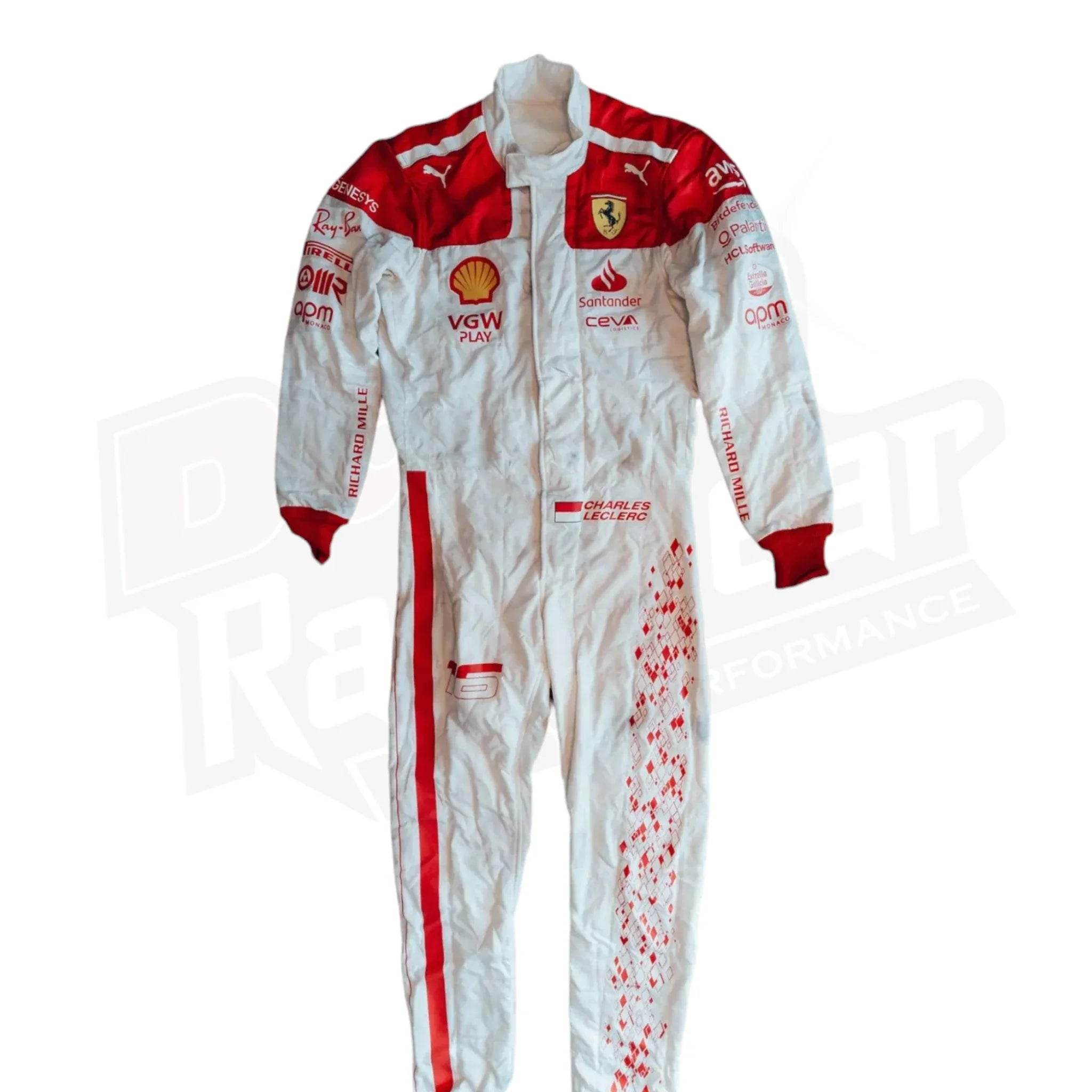 Charles Leclerc Ferrari 2023 F1 Race Suit KIDS - Monaco GP - Dash Racegear Store