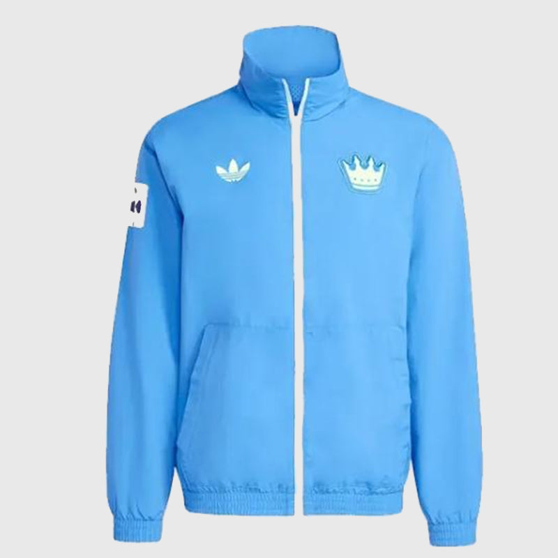 Charlotte FC 2025 Anthem Blue Jacket Jacket unisex front product view | Dash Racegear — Charlotte FC Blue Outerwear – 2025 Anthem Jacket Drop