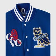 OVO x Chelsea FC Varsity Jacket Varsity Jacket unisex detail view 9 | Dash Racegear — Blue and white Chelsea FC varsity jacket by OVO – streetwear meets football