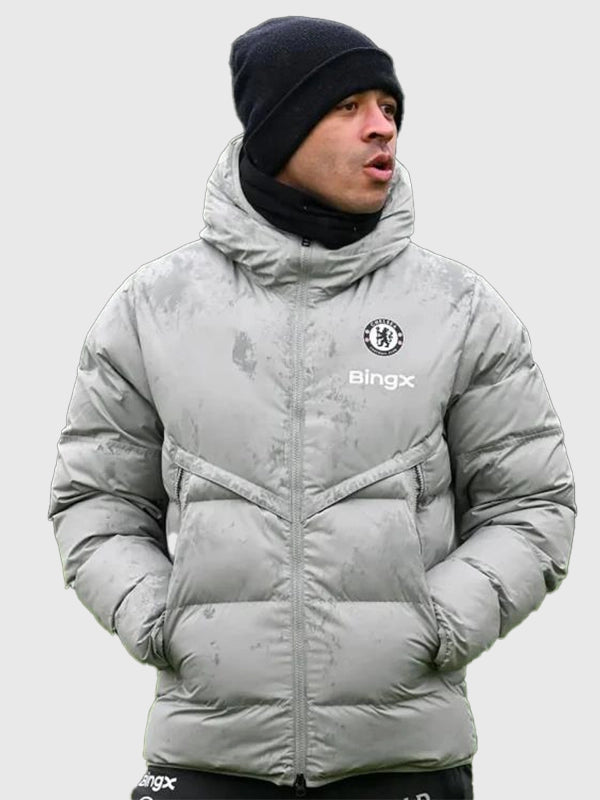 Liam Rosenior Chelsea Puffer Jacket Puffer Jacket unisex detail view 4 | Dash Racegear — Chelsea Grey Puffer Jacket offers cozy warmth and modern style for fans inspired by Liam Rosenior.