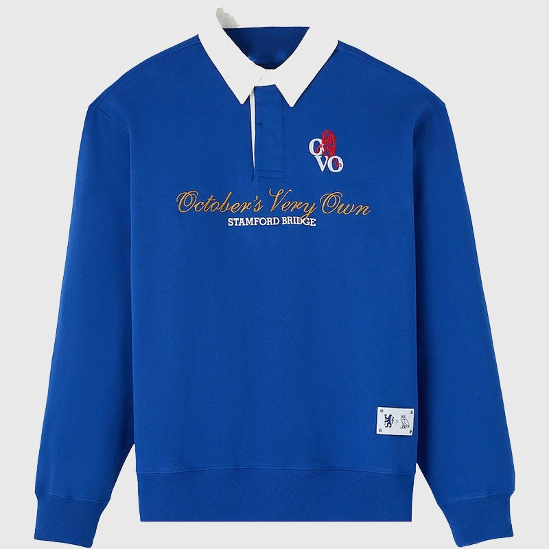 Chelsea X OVO Rugby Top Shirt Shirt unisex detail view 4 | Dash Racegear — Old-school rugby top turned fashion essential by Chelsea x OVO collab