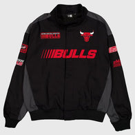 New Era Chicago Bulls Motorsports Jacket Jacket unisex front product view | Dash Racegear — Trendy New Era Bulls Motorsports Team Jacket
