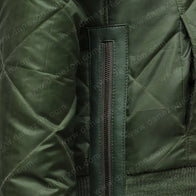 Chicago P.D. Hailey Upton Bomber Jacket Bomber Jacket unisex detail view 3 | Dash Racegear — Chicago PD Hailey Upton Green Jacket
