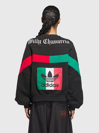 Adidas x Willy Chavarria Chicano Black Sweatshirt Sweatshirt unisex detail view 4 | Dash Racegear — 2025 Adidas x Willy Chavarria Black Chicano Crew-Neck Sweatshirt featuring premium fabric and signature minimal design details.