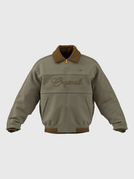 Adidas Chinese New Year Crafted Jacket Jacket unisex detail view 2 | Dash Racegear — Recreation Adidas 2026 Chinese New Year bomber jacket featuring a relaxed oversized fit