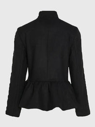 Adidas Chinese New Year Peplum Jacket Jacket unisex detail view 5 | Dash Racegear — Chinese New Year Adidas Black Peplum Jacket, lightweight, stylish, and ideal for festive outfits.