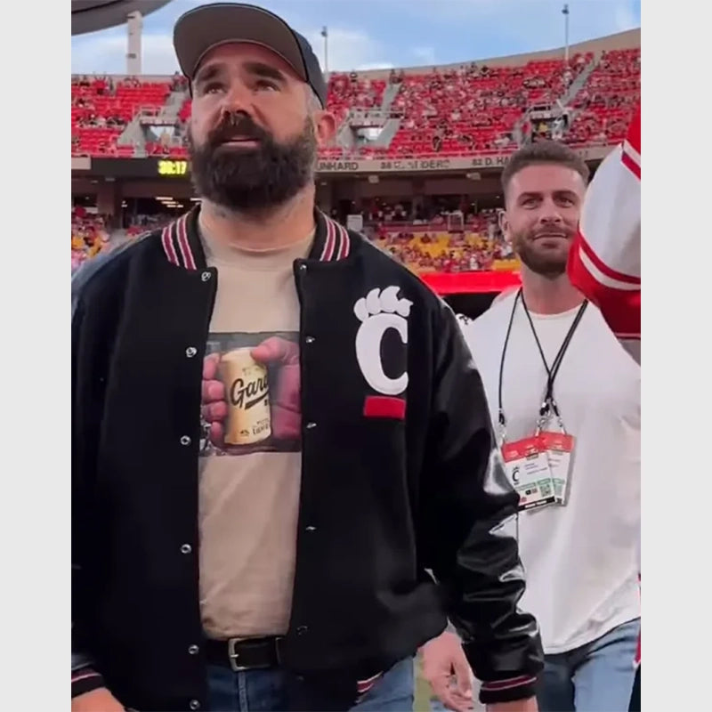 Jason Kelce Cincinnati vs Nebraska Game Jacket Jacket unisex detail view 6 | Dash Racegear — Iconic Game Day Jacket – Jason Kelce Cincinnati Nebraska