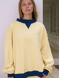 Parke Summerland Two Tone Classic Mockneck Sweatshirt Sweatshirt unisex front product view | Dash Racegear — 2026 Parke Summerland mockneck sweatshirt offering soft feel and clean two tone casual design.