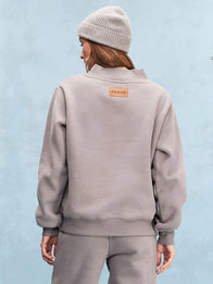 Parke Tonal Classic Mockneck Sweatshirt Sweatshirt unisex detail view 3 | Dash Racegear — Tonal Classic Mockneck Sweatshirt by Parke 2026, fleece-lined and relaxed for versatile everyday comfort.