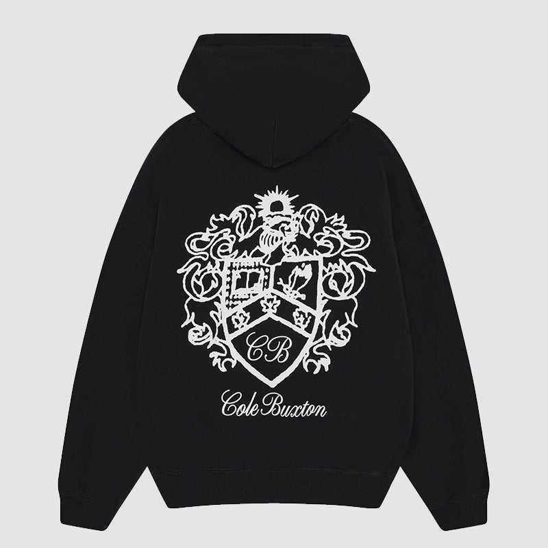 Cole Buxton Collegiate Crest Hoodie Hoodie unisex detail view 2 | Dash Racegear — Cole Buxton Hoodie with Collegiate Crest – Elevated Streetwear