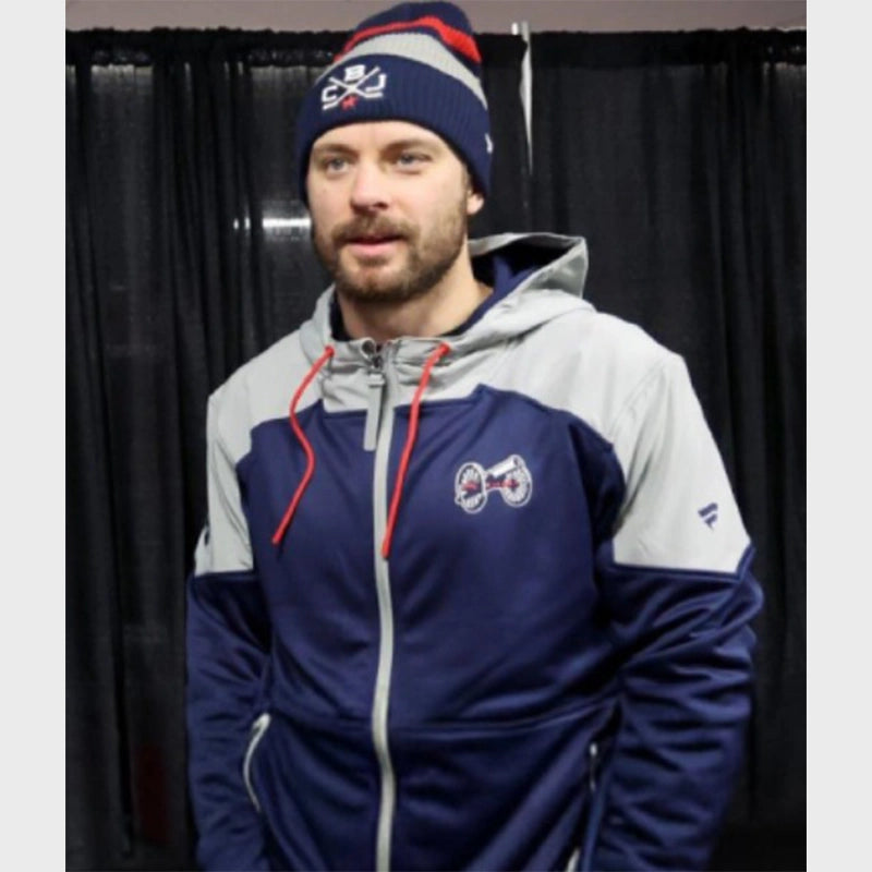 Columbus Blue Jackets 2025 Neck Hoodie Jacket unisex detail view 3 | Dash Racegear — Blue Jackets 2025 Hoodie – Soft & Warm Neck Cover