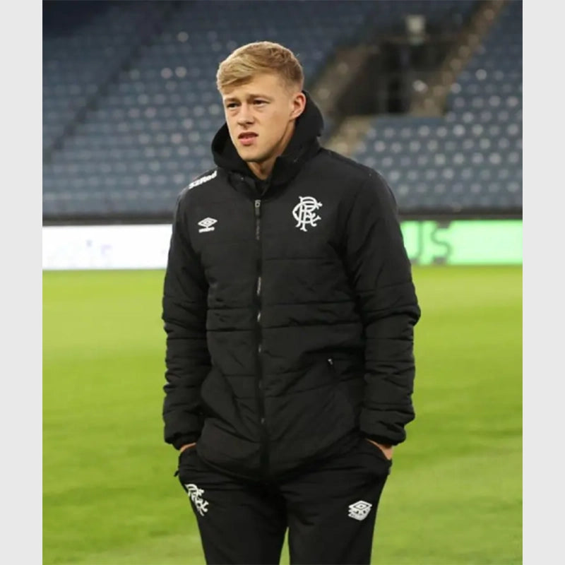 Connor Barron UEFA Europa League 2025/26 Black Jacket Jacket unisex detail view 2 | Dash Racegear — UEFA Europa League black jacket 2025/26 inspired by Connor Barron