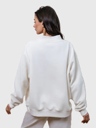 Parke Bridal Varsity Mockneck Sweatshirt Sweatshirt unisex detail view 8 | Dash Racegear — Parke bridal varsity fleece sweatshirt 2026 in cream, made for comfort and casual layering.