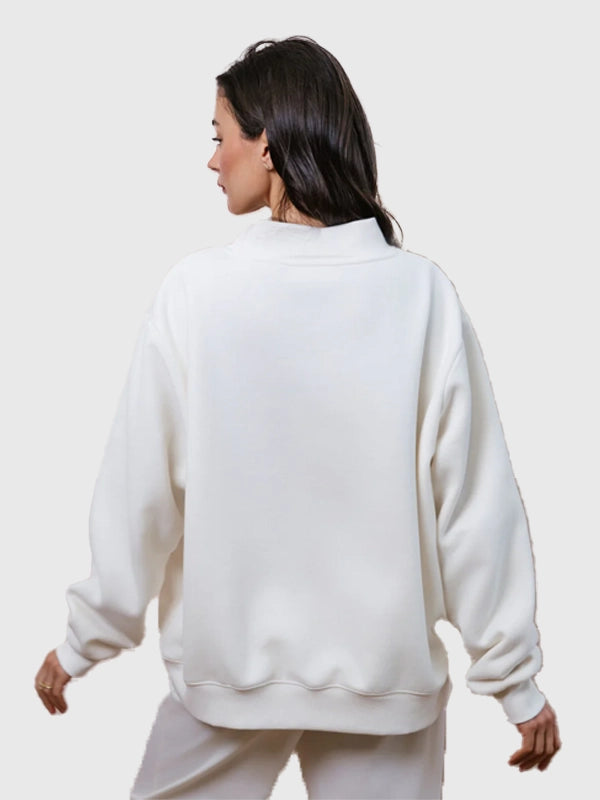 Parke Bridal Varsity Mockneck Sweatshirt Sweatshirt unisex detail view 8 | Dash Racegear — Parke bridal varsity fleece sweatshirt 2026 in cream, made for comfort and casual layering.