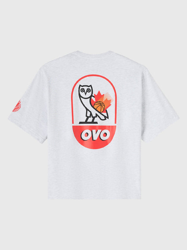 OVO Canada Basketball T-Shirt Shirt unisex detail view 3 | Dash Racegear — Grey October’s Very Own Canada Basketball 2026 T Shirt pairs soft cotton comfort alongside unmistakable maple leaf tradition