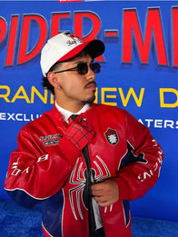 Cristian Andres Spider-Man Jacket Jacket unisex detail view 2 | Dash Racegear — Brand New Day Premiere Spider-Man jacket showcasing premium craftsmanship with a sleek design and modern superhero-inspired style.
