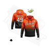 Custom Stitched Orange, White & Black Fade Sports Hoodie