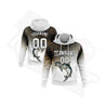 Custom Stitched White & Black - Old Gold 3D Rainbow Trout Fishing Hoodie