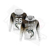 Custom Stitched White & Black - Old Gold 3D Rainbow Trout Fishing Hoodie