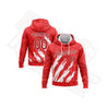 Custom Stitched Red & White 3D Pattern Sports Hoodie - Dash Racegear Store